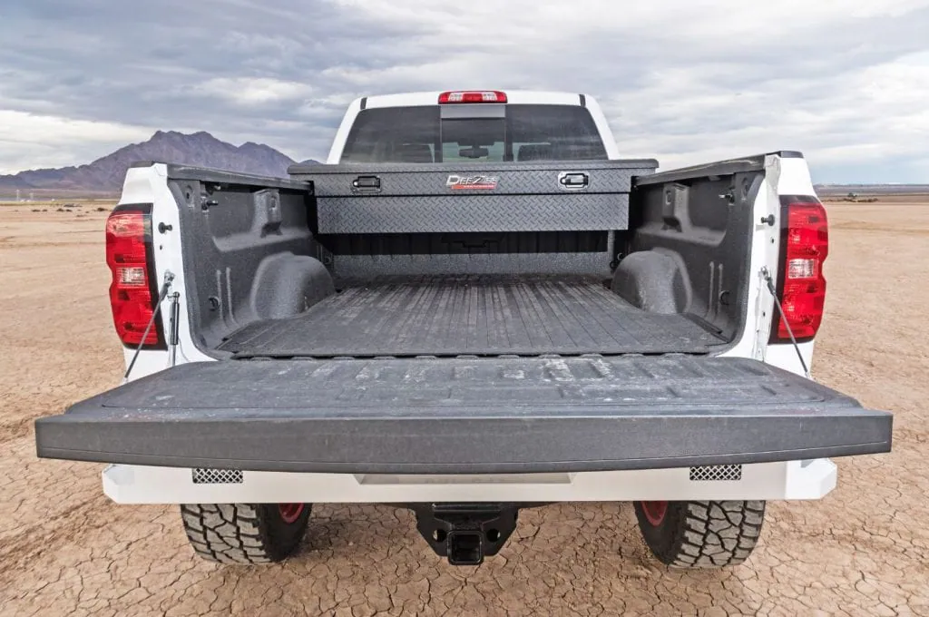 White truck bedliner coated with polyurea