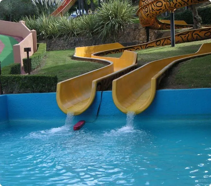 Aliphatic hybrid polyurea on a waterslide