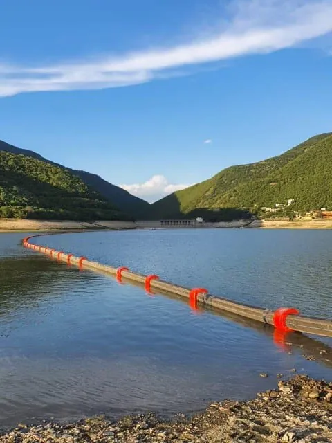 Marine piping protected with polyurea