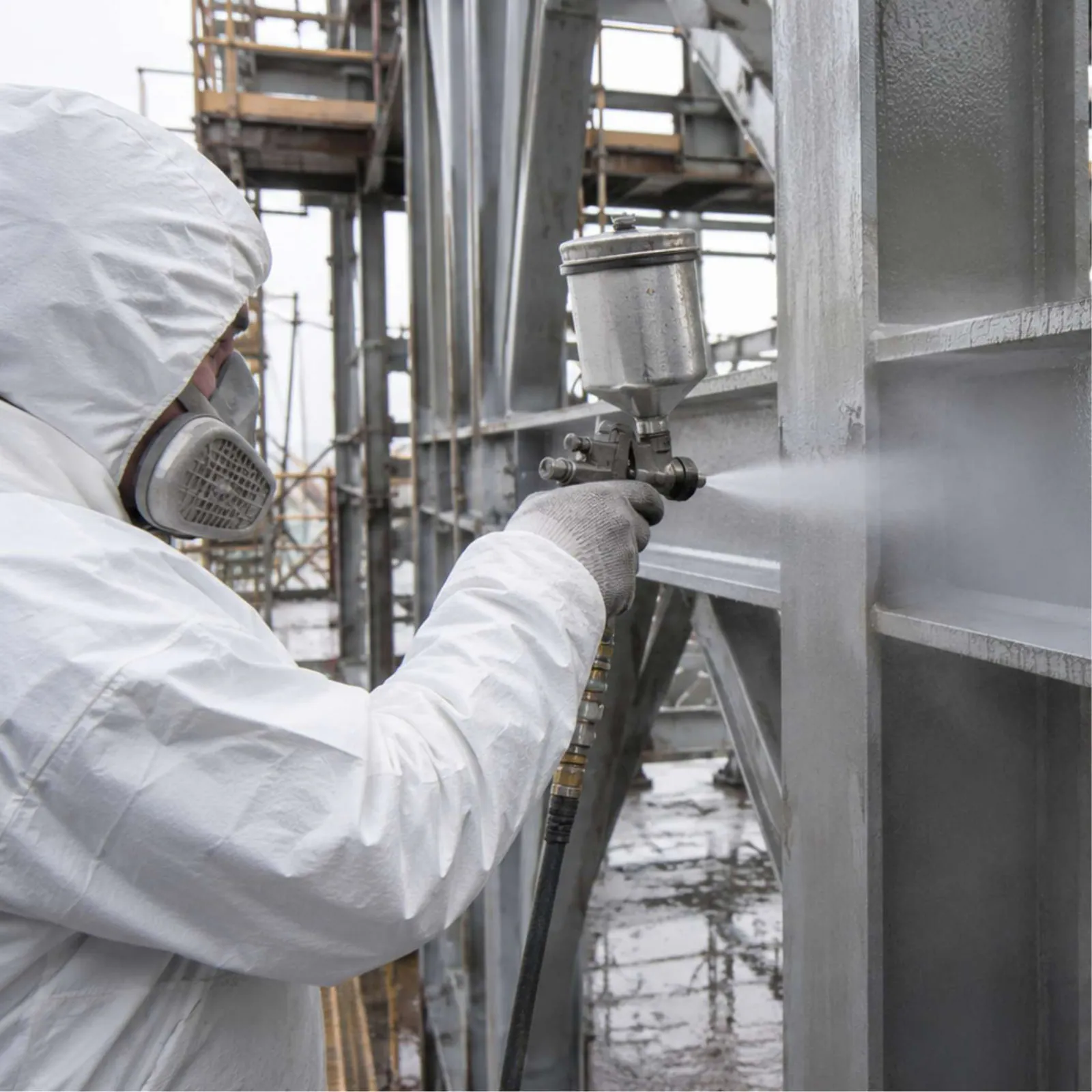 Industrial coating application with environmental conditions affecting cure