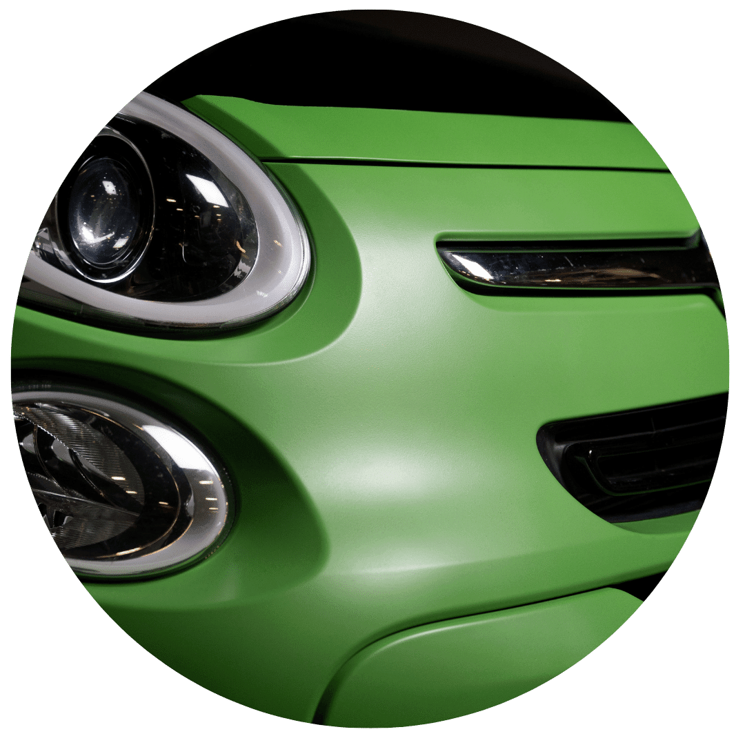 Polyaspartic coating on a vehicle bumper