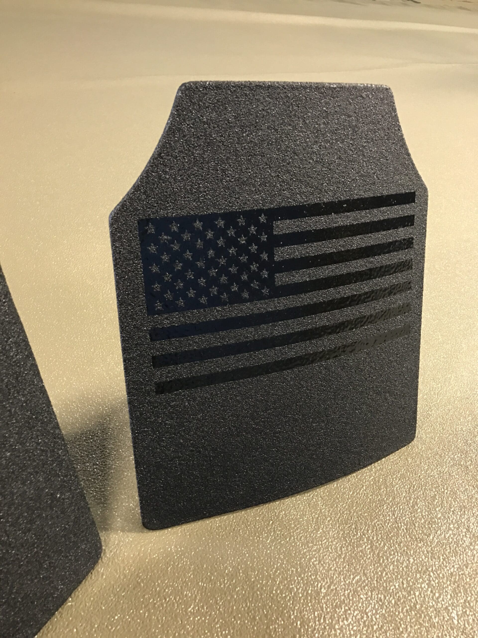 body armor plate with flag
