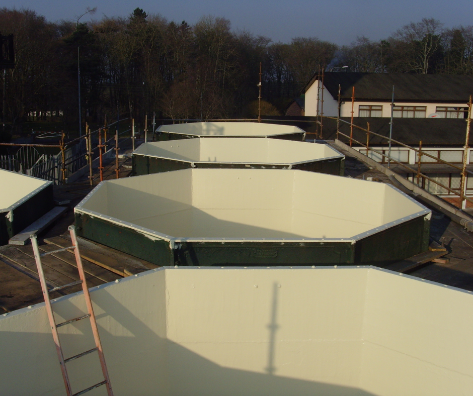 polyurea sealed water tanks