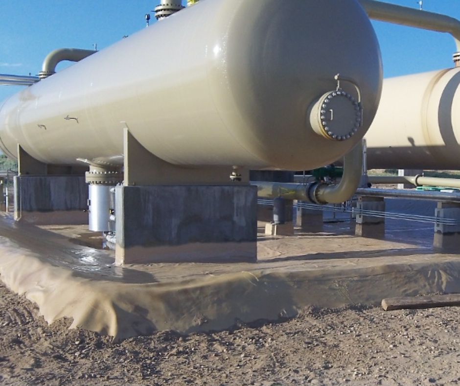 oil and gas tanks coated with polyurea