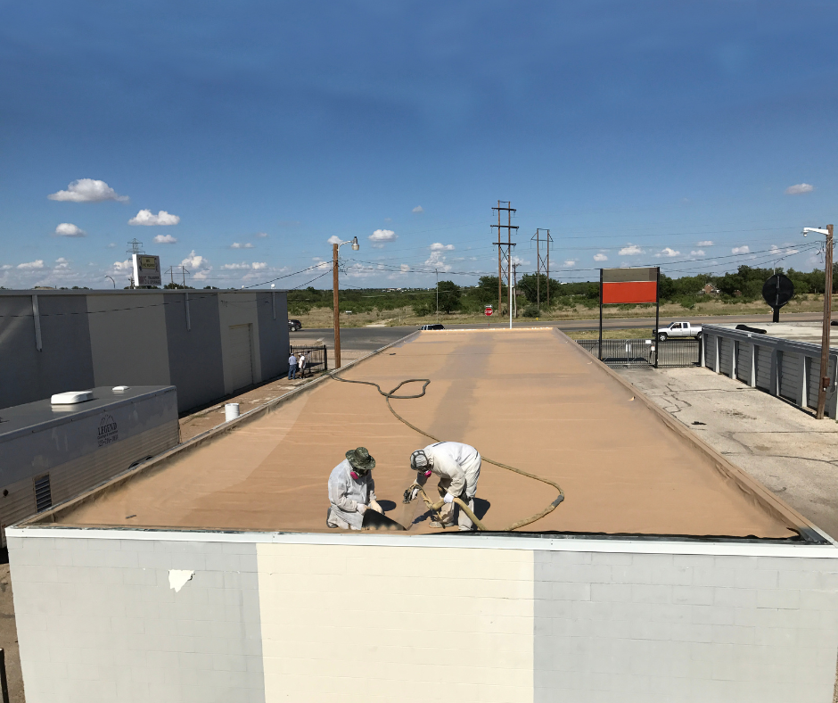 coating a roof with polyurea