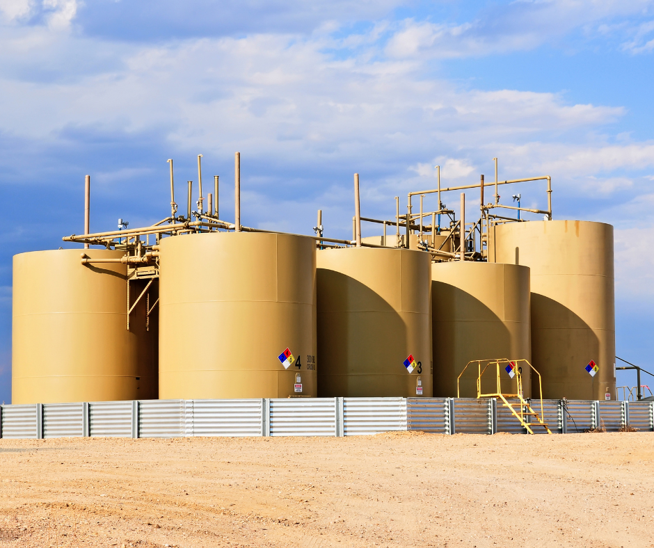 oil tanks coated with polyurea